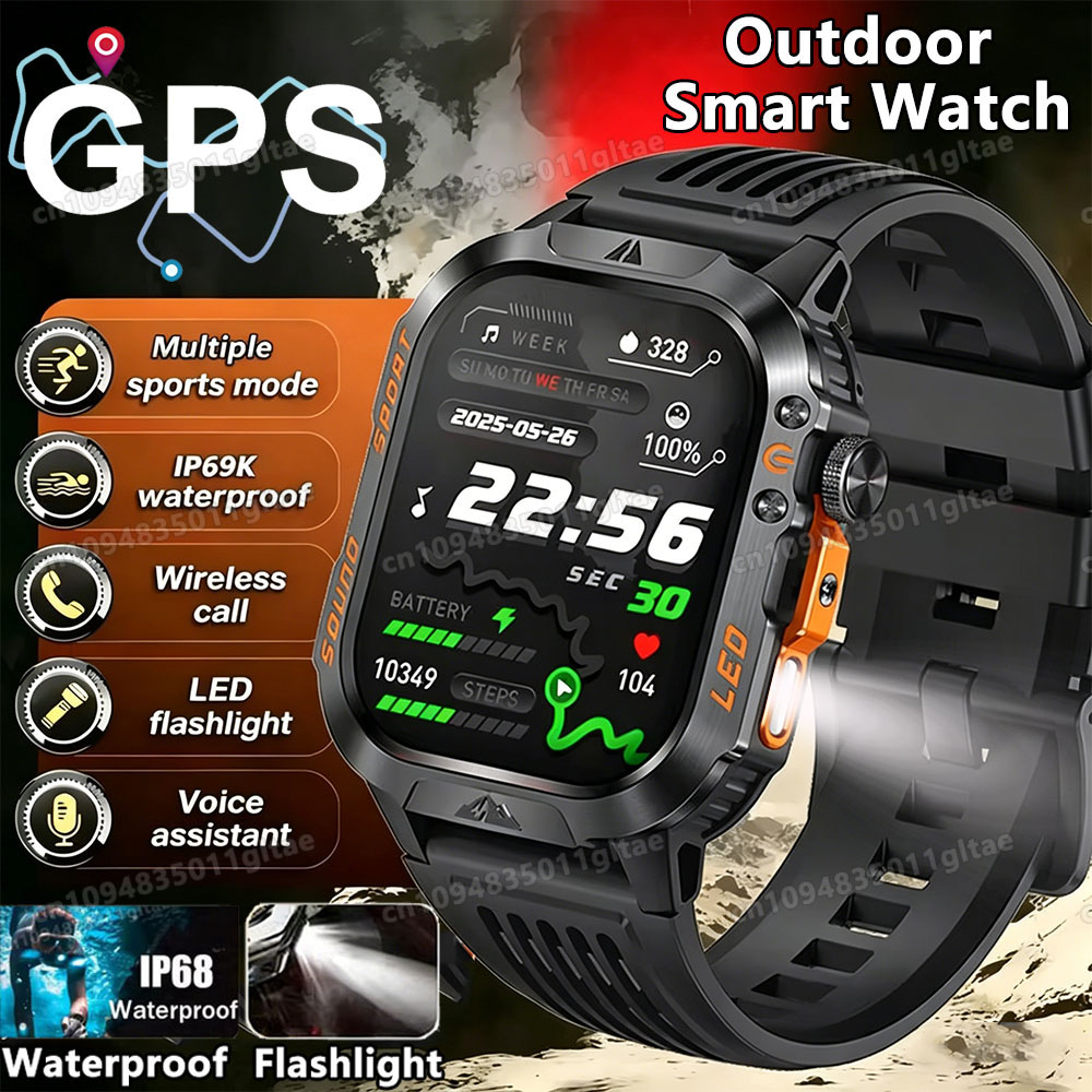 Smartwatch Custom - 2026 Nieuw Militair Smartwatch voor Heren