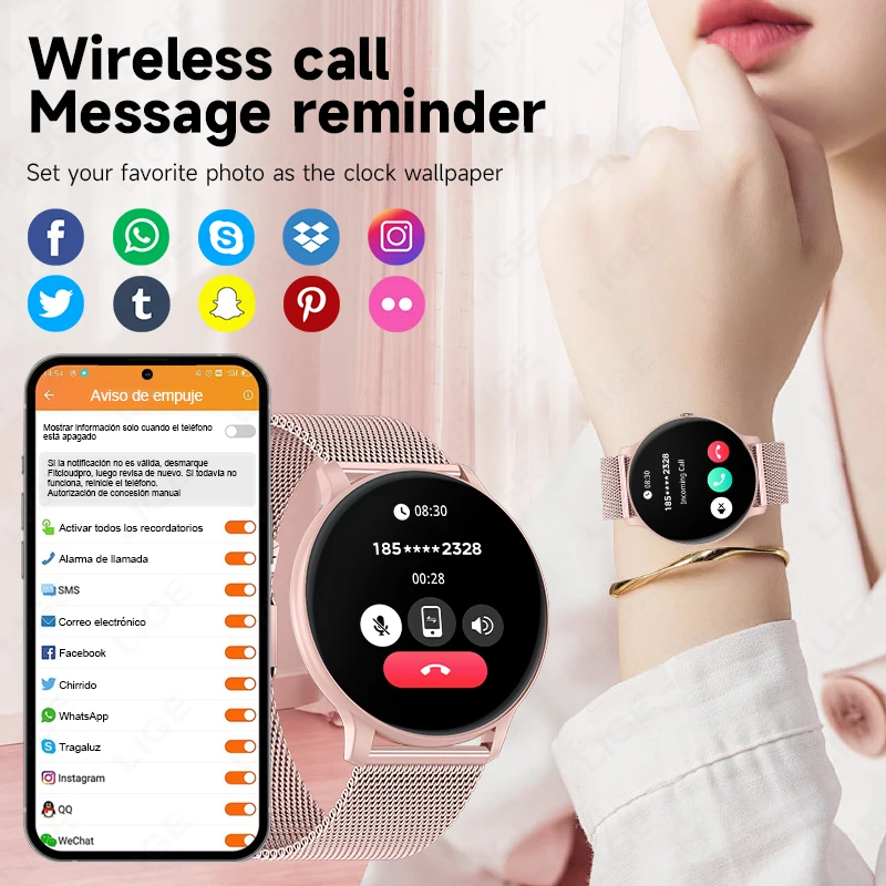 LIGE Bluetooth Call Smartwatch - Smartwatch Custom recensie en prijs
