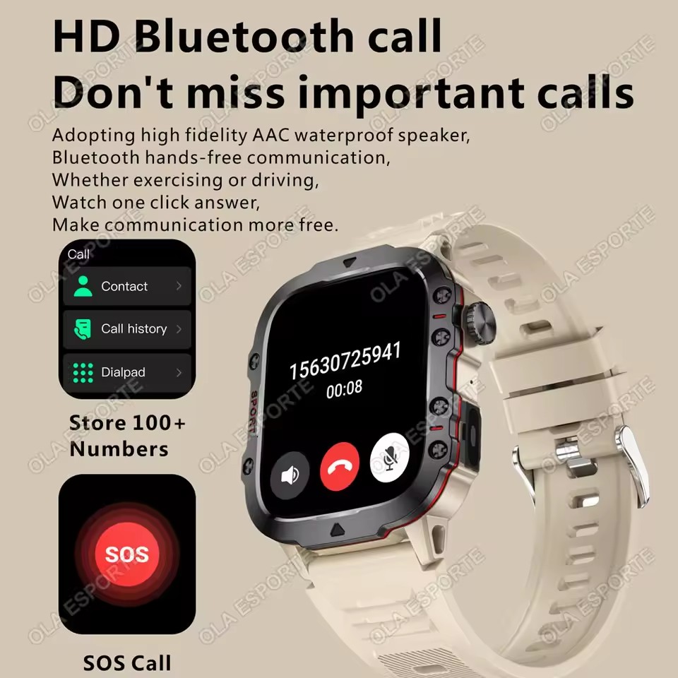 2026 Nieuw Militair Smartwatch - Smartwatch Custom recensie en prijs